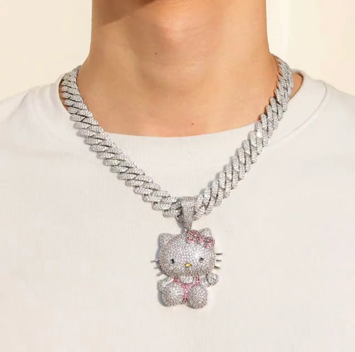 Hello Kitty Iced Out Necklace