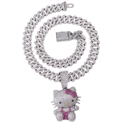 Hello Kitty Iced Out Necklace