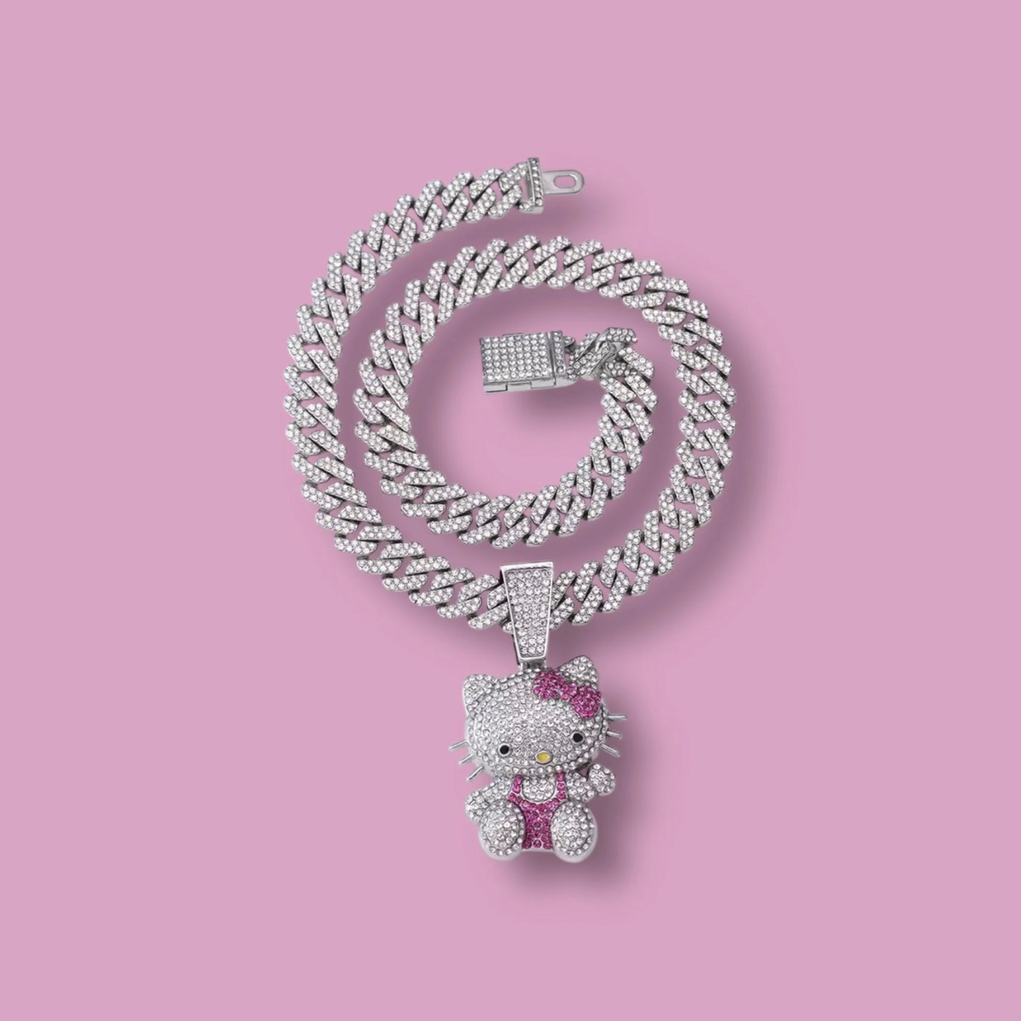 Hello Kitty Iced Out Necklace