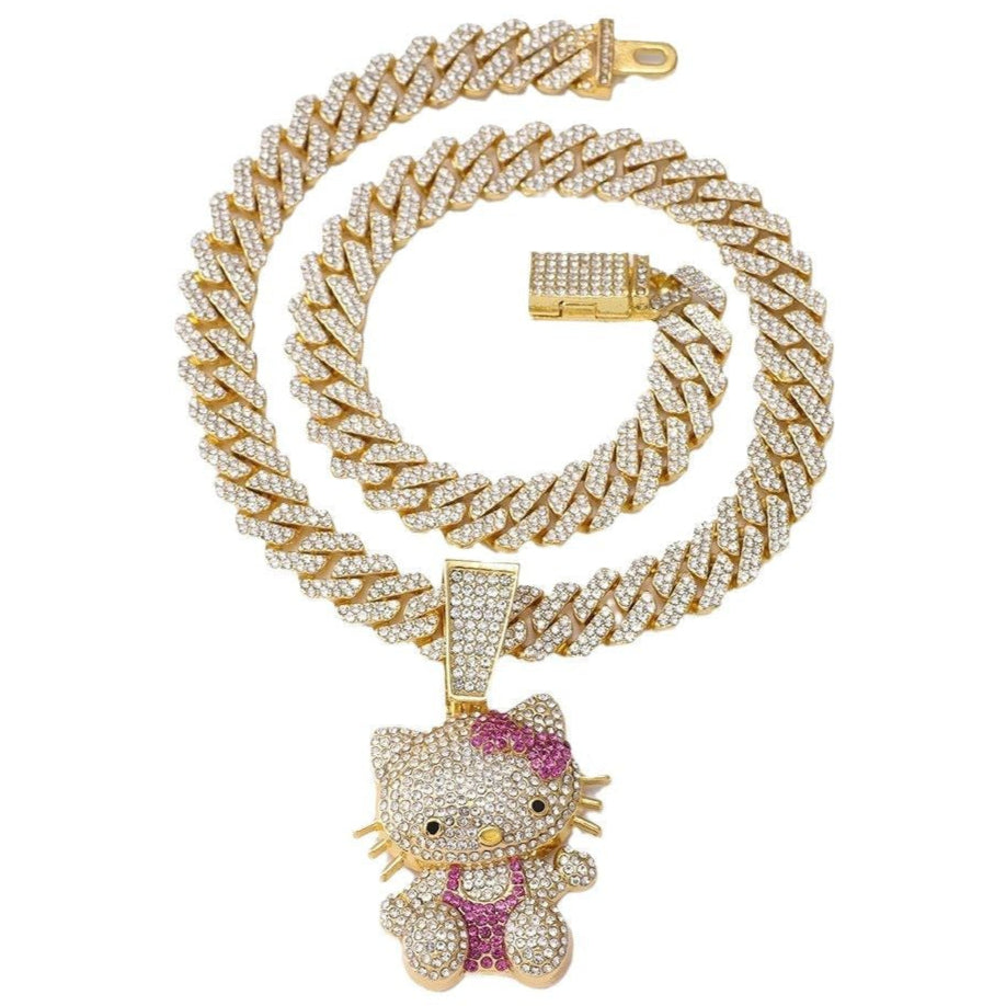 Hello Kitty Iced Out Necklace
